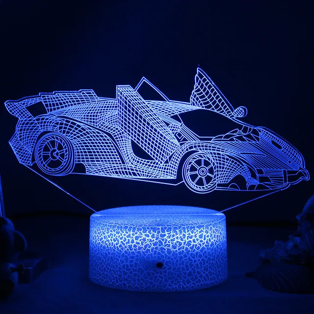 LED Night Light - 3D Illusion Lamp for Children's Room, USB Charging | Bowlift