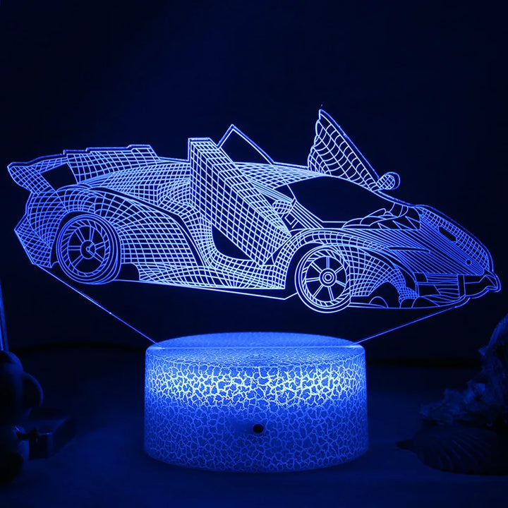 LED Night Light - 3D Illusion Lamp for Children's Room, USB Charging | Bowlift