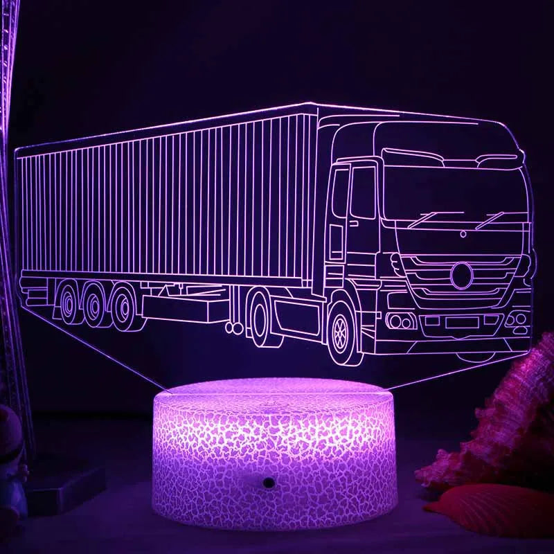 LED Night Light - 3D Illusion Lamp for Children's Room, USB Charging | Bowlift