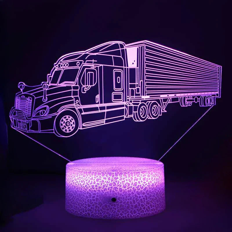 LED Night Light - 3D Illusion Lamp for Children's Room, USB Charging | Bowlift