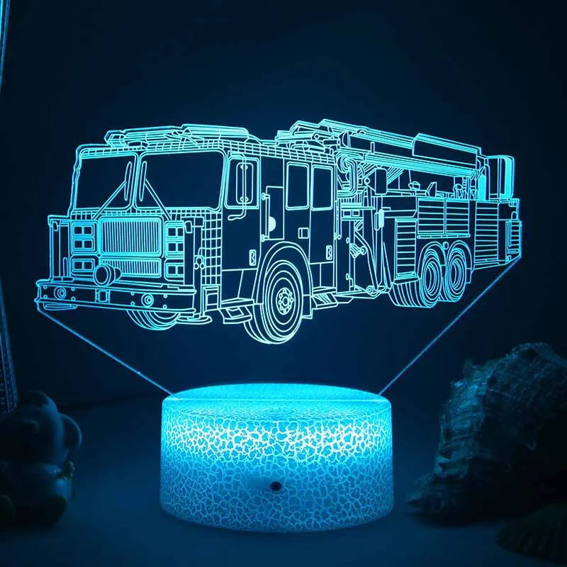 LED Night Light - 3D Illusion Lamp for Children's Room, USB Charging | Bowlift