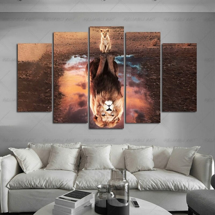 5 Panels "Colorful Animal Print"-Wall Art Modular Pictures Posters | Bowlift