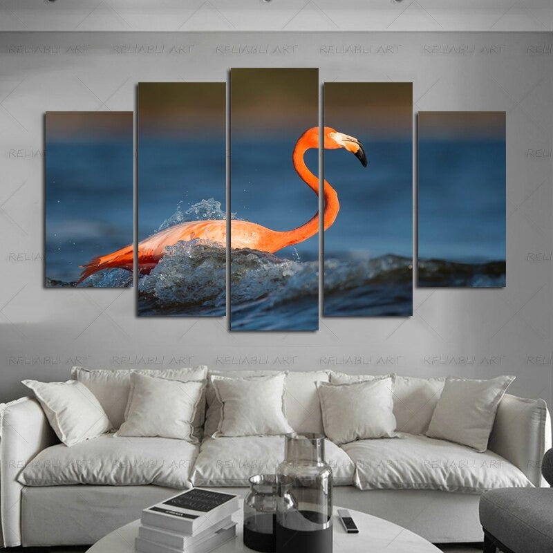 5 Panels "Colorful Animal Print"-Wall Art Modular Pictures Posters | Bowlift