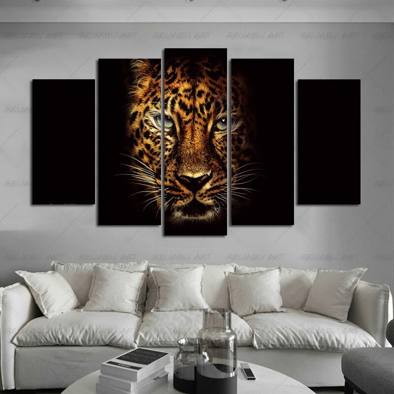 5 Panels "Colorful Animal Print"-Wall Art Modular Pictures Posters | Bowlift