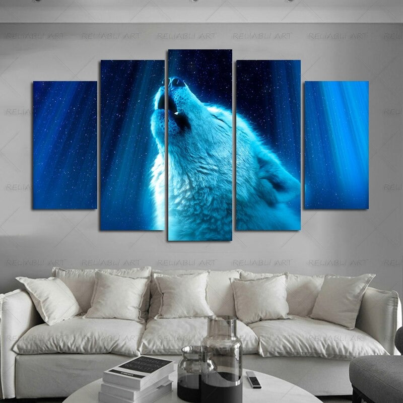 5 Panels "Colorful Animal Print"-Wall Art Modular Pictures Posters | Bowlift