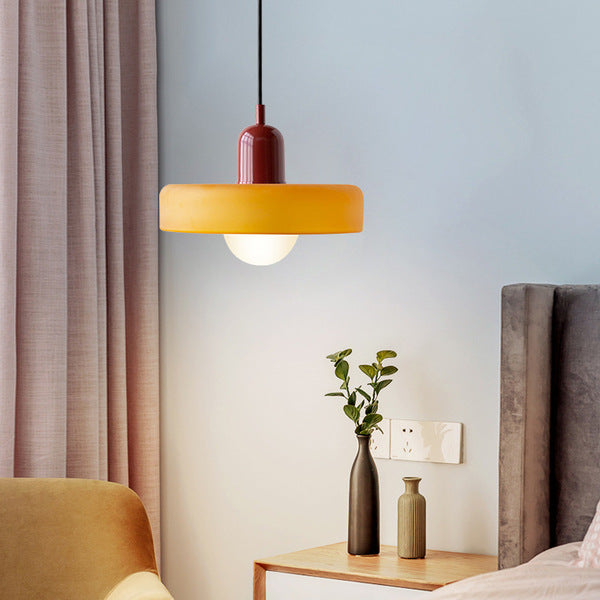 BowLift | Scandi Bauhaus Pendant Light – Stylish Orange Ceiling Lamp for Contemporary Spaces