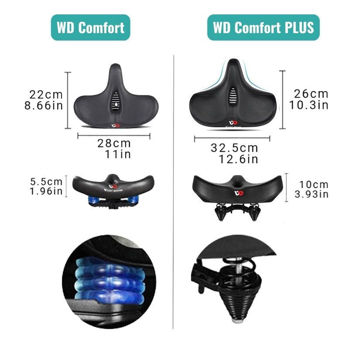BowLift | RideEase - Extra Wide & Breathable Comfortable Bike Saddle, Ergonomic Bicycle Seat