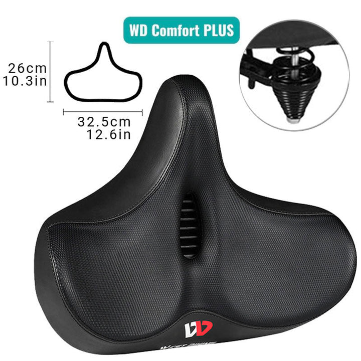 BowLift | RideEase - Extra Wide & Breathable Comfortable Bike Saddle, Ergonomic Bicycle Seat