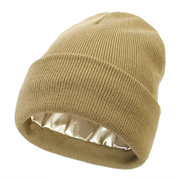 BowLift | Noor Silk Winter Hat – Wool & Silk – Anti-Frizz Hair Protection