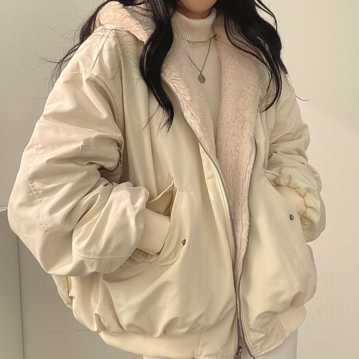 BowLift | Reversible Fleece Women’s Jacket – Warm Lightweight Winter Jacket with Hood