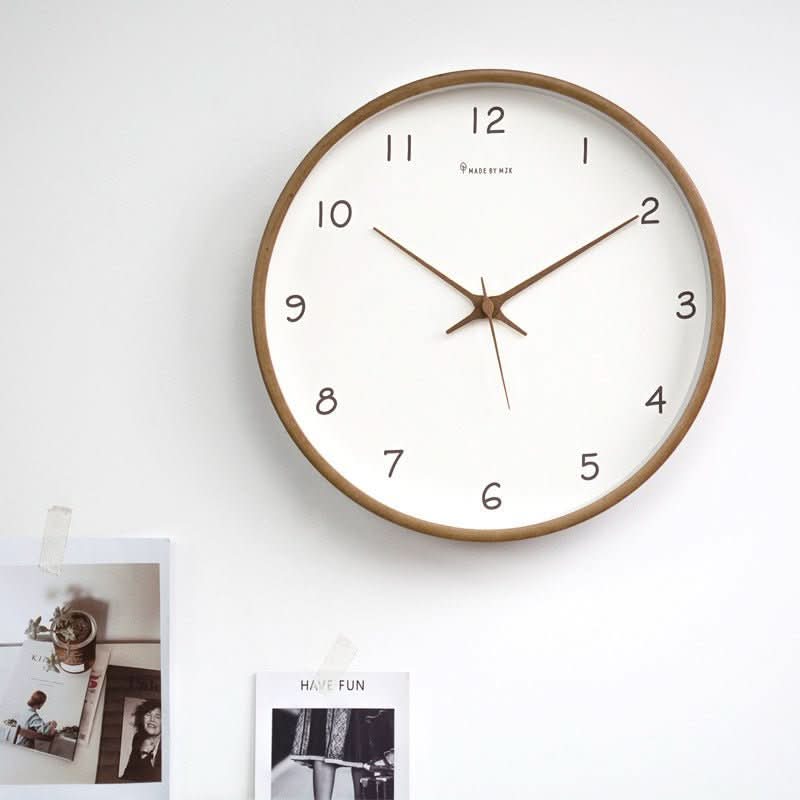 BowLift | Quiet Wooden Wall Clock with Battery Operation