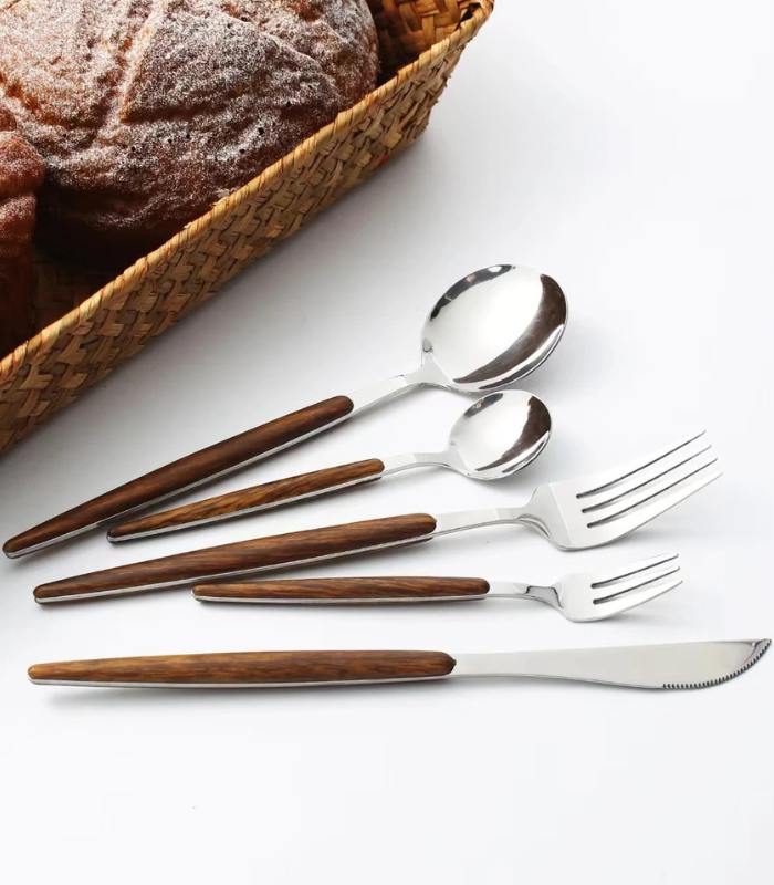BowLift | Premium stainless steel cutlery with wood accent
