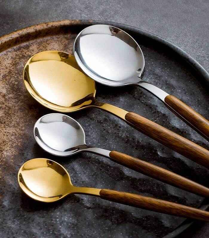 BowLift | Premium stainless steel cutlery with wood accent