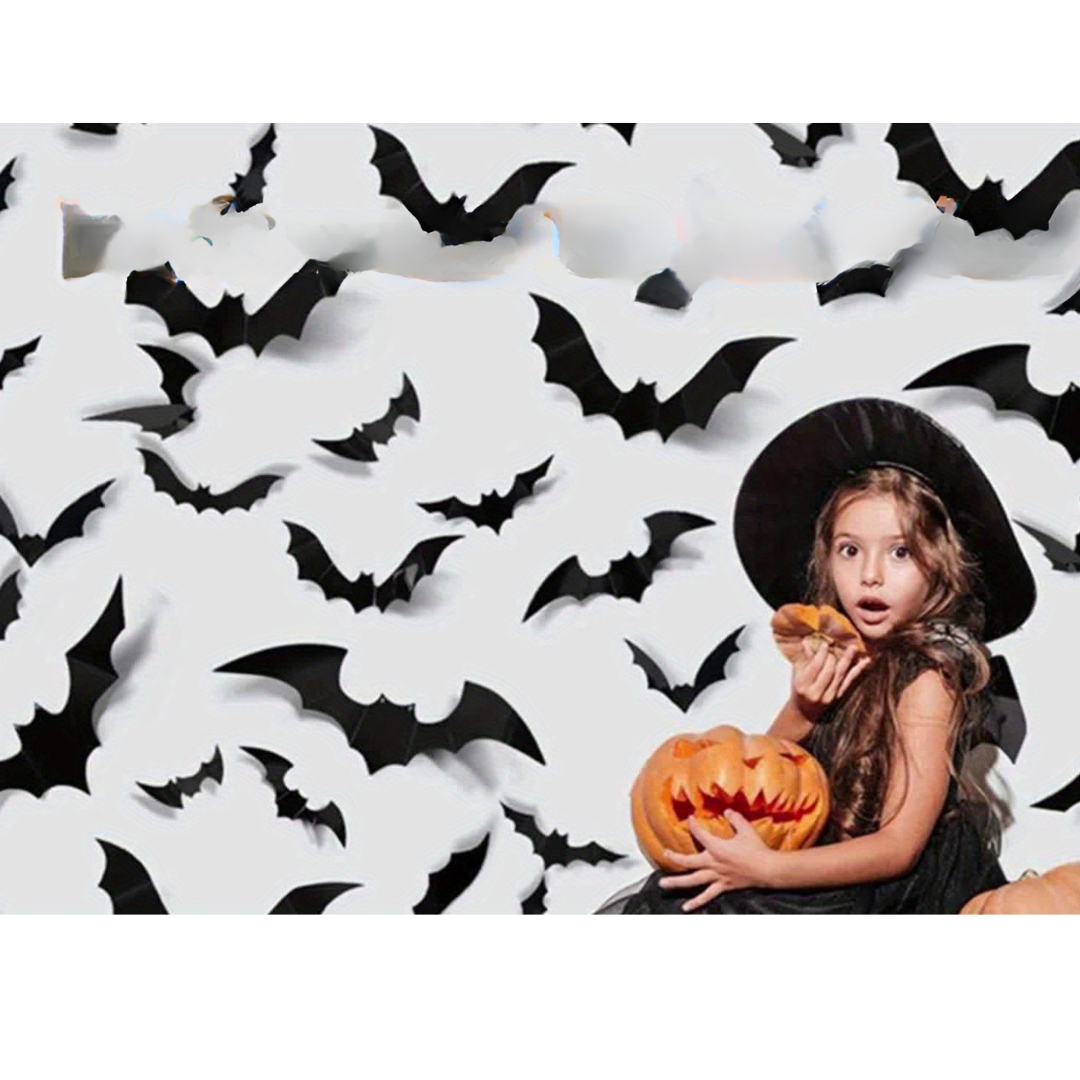 BowLift | 3D Bat Wall Decals – Halloween Decoration Set for Walls & Parties