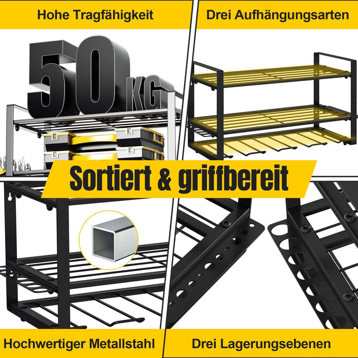 Tool holder wall mount 50kg load | Bowlift