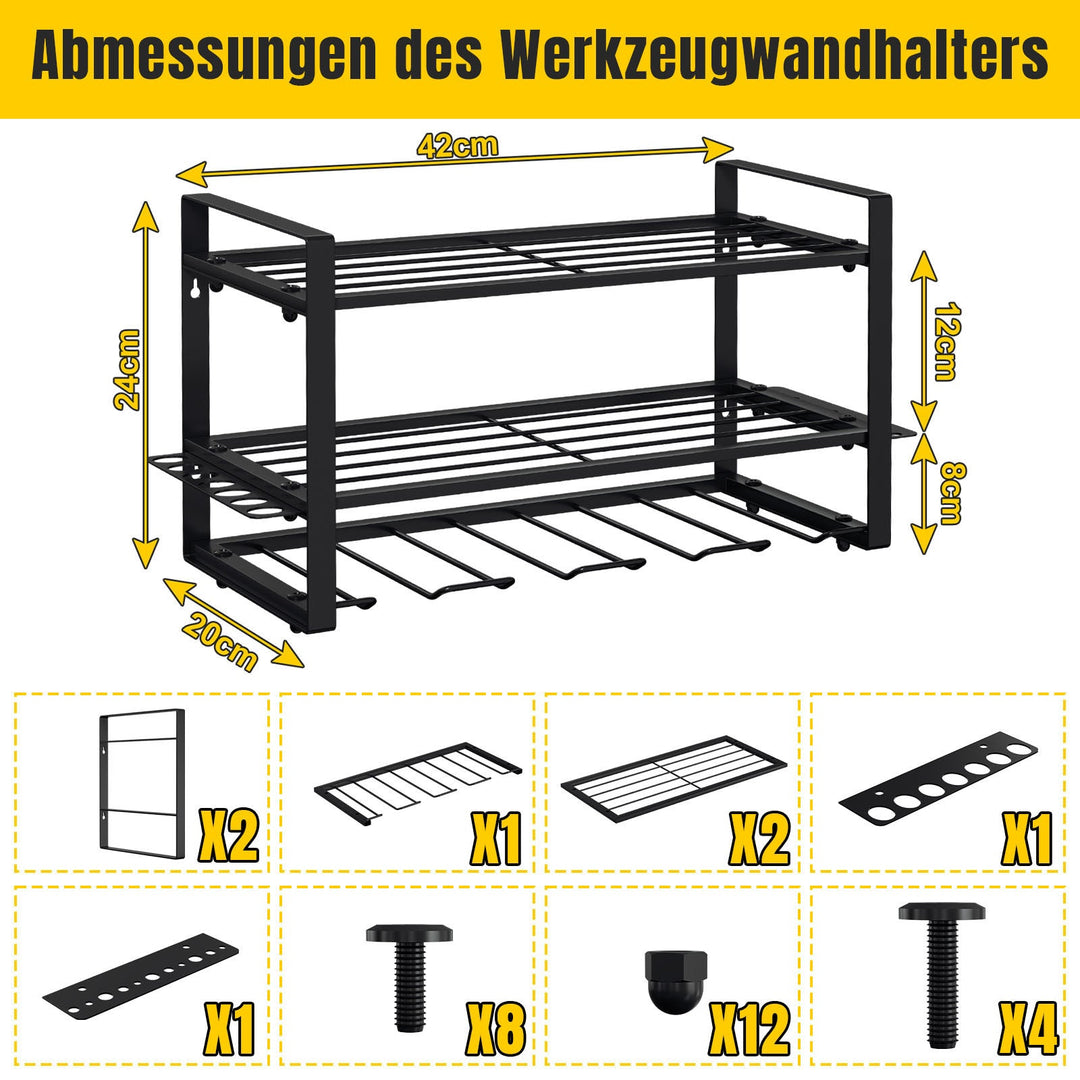 Tool holder wall mount 50kg load | Bowlift