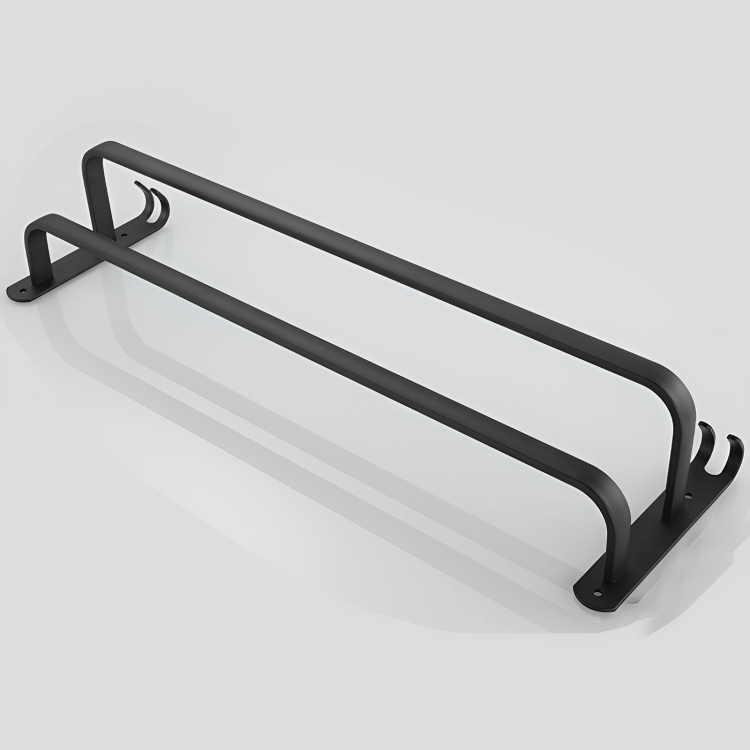 BowLift | Wall-mounted bathroom shelf made of aluminum for towels & accessories