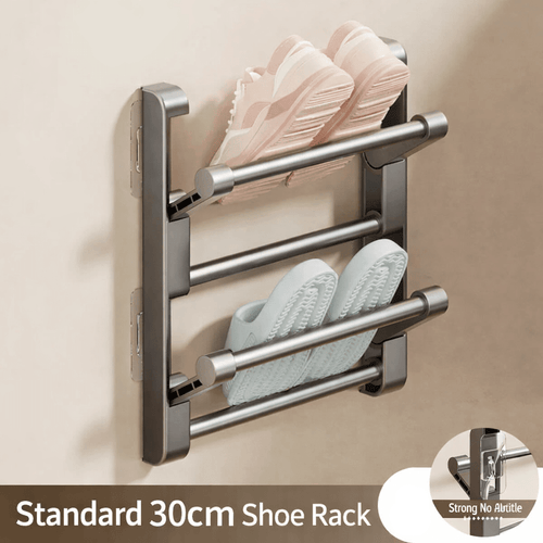 Wall-mounted shoe rack with drainage system | Bowlift