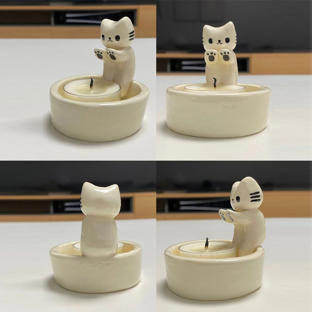 Warm Cat Candle Holder | Bowlift