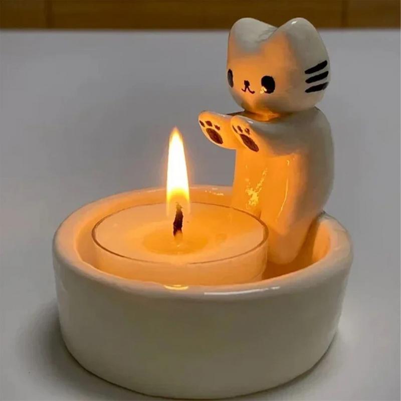 Warm Cat Candle Holder | Bowlift