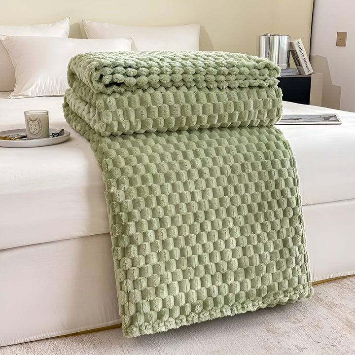 BowLift | Cozy Blanket Nordhavn | Super Soft & Heat Insulating | Easy Care | Microfiber Gray