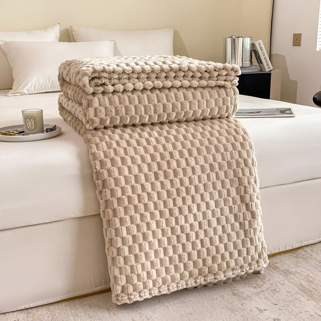 BowLift | Cozy Blanket Nordhavn | Super Soft & Heat Insulating | Easy Care | Microfiber Gray