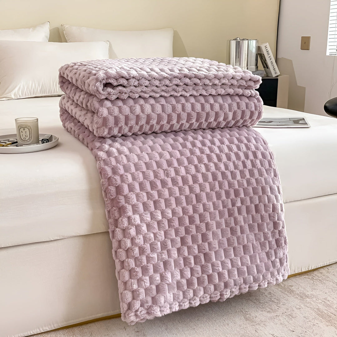 BowLift | Cozy Blanket Nordhavn | Super Soft & Heat Insulating | Easy Care | Microfiber Gray