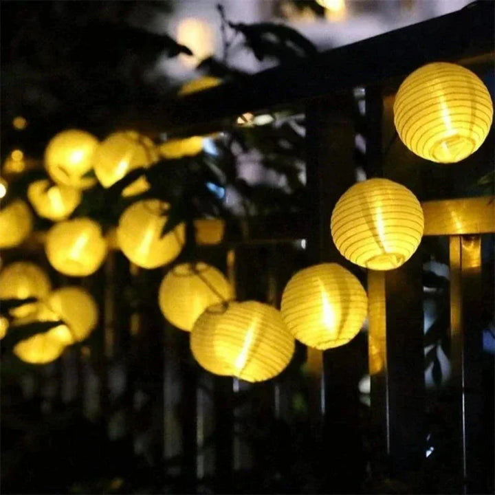 Solar Lantern String Light for Outdoors – Colorful Lanterns for Garden and Patio Lighting | Bowlift
