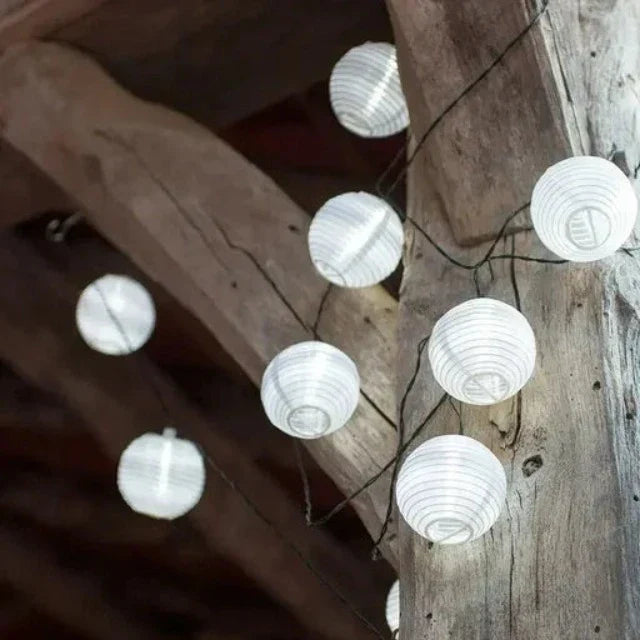 Solar Lantern String Light for Outdoors – Colorful Lanterns for Garden and Patio Lighting | Bowlift