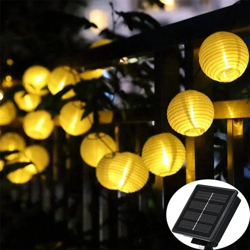 Solar Lantern String Light for Outdoors – Colorful Lanterns for Garden and Patio Lighting | Bowlift