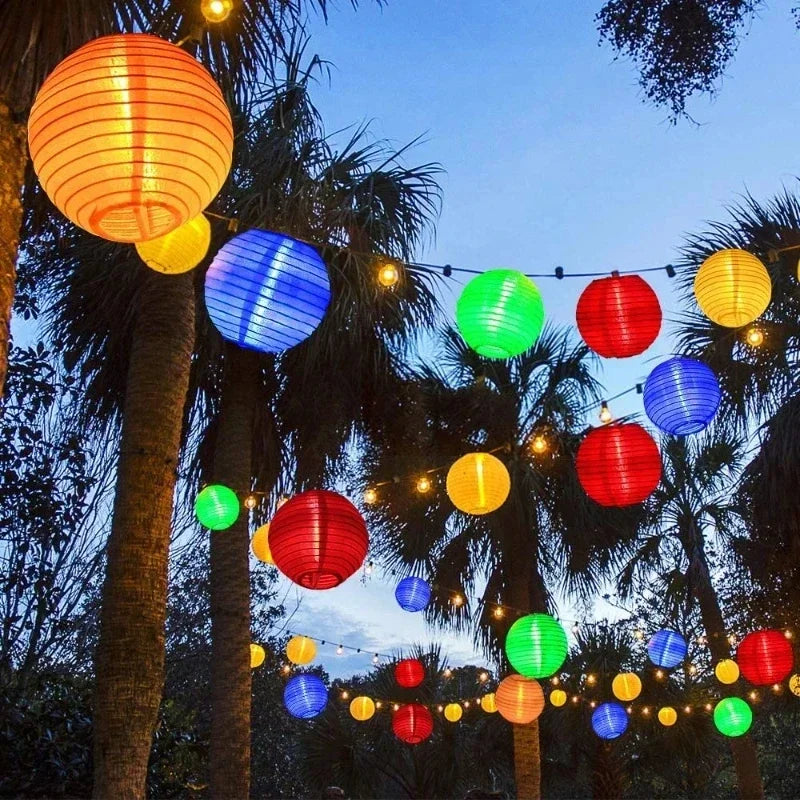 Solar Lantern String Light for Outdoors – Colorful Lanterns for Garden and Patio Lighting | Bowlift
