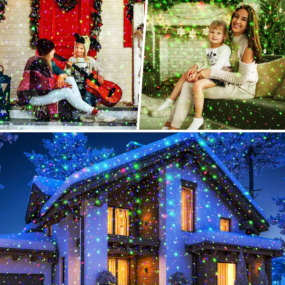 BowLift | Waterproof Christmas Light Projector for Outdoor with Red/Green Laser Light Effects