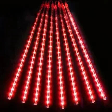 BowLift | Luminex Meteorenregen LED Lichtslingers – Waterdichte Buitenverlichting met 8 Buisjes, 30/50 cm, Multicolor voor Feest & Tuin