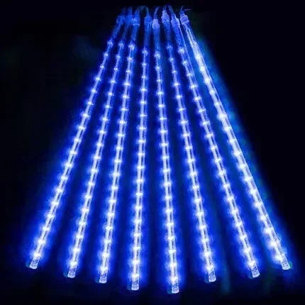 BowLift | Luminex Meteorenregen LED Lichtslingers – Waterdichte Buitenverlichting met 8 Buisjes, 30/50 cm, Multicolor voor Feest & Tuin