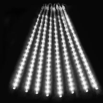 BowLift | Luminex Meteorenregen LED Lichtslingers – Waterdichte Buitenverlichting met 8 Buisjes, 30/50 cm, Multicolor voor Feest & Tuin