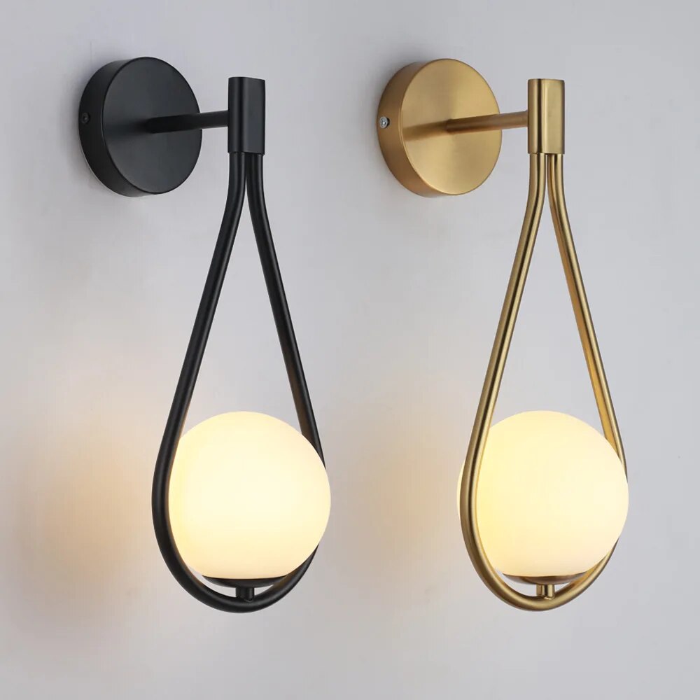 BowLift | LumaNord Minimalist Nordic LED Wall Light – Modern Industrial Design in Black or Gold
