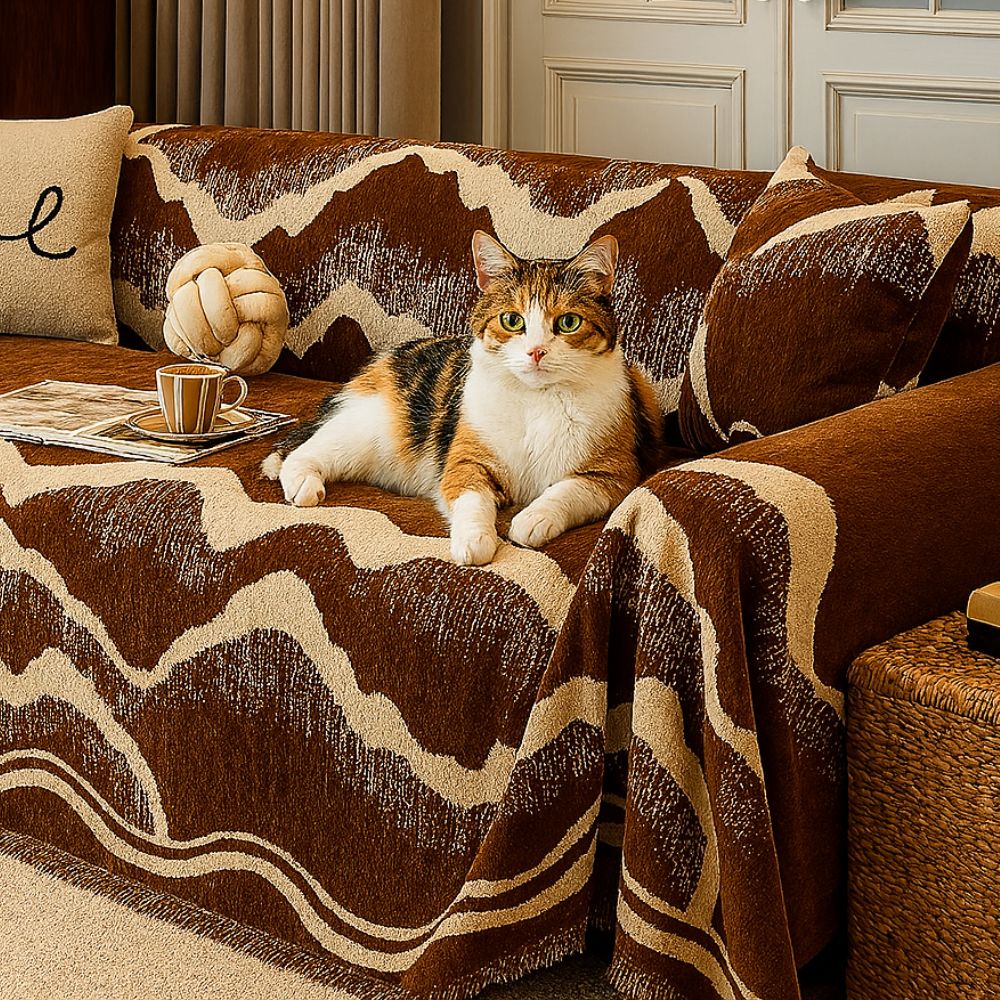 BowLift | Wavescape Chenille Sofa Cover