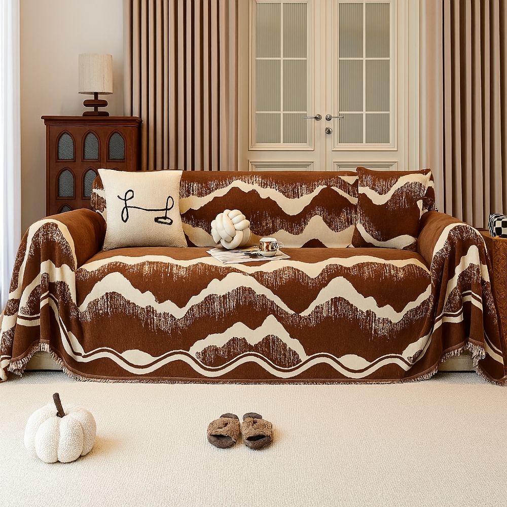 BowLift | Wavescape Chenille Sofa Cover