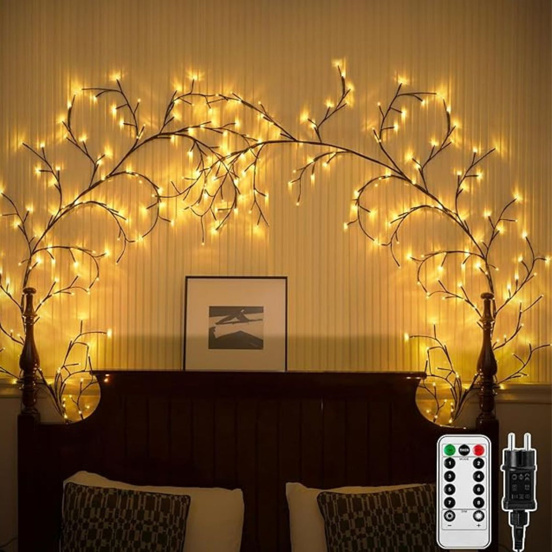 BowLift | LED Grapevine Fairy Lights - 100 LED String Lights with Green Wire for Indoor & Outdoor Decoration, Parties, and Garden Use