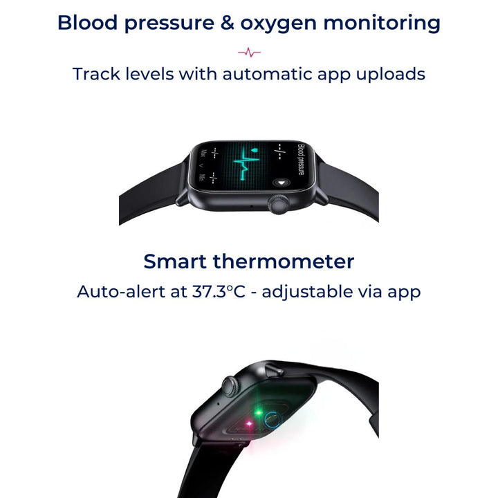WellnessPro Health Smartwatch | Tracks Heart Rate - Blood Pressure Tracking - Sleep Activity Tracking Bowlift