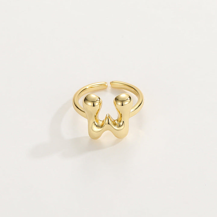 BowLift | Cute Bubble Letter Initial Ring