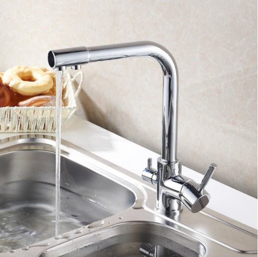 BowLift | Filtered Water Kitchen Faucet Double Handle Faucet