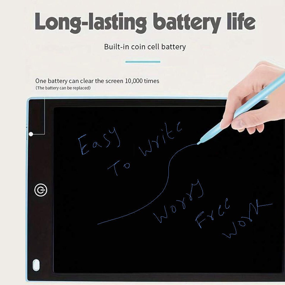 BowLift | 12-inch LCD writing tablet - erasable doodle board for kids, reusable learning notebook