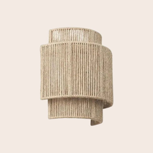 Contemporary Rattan Woven Wall Lamp - WeaveGlow | Bowlift
