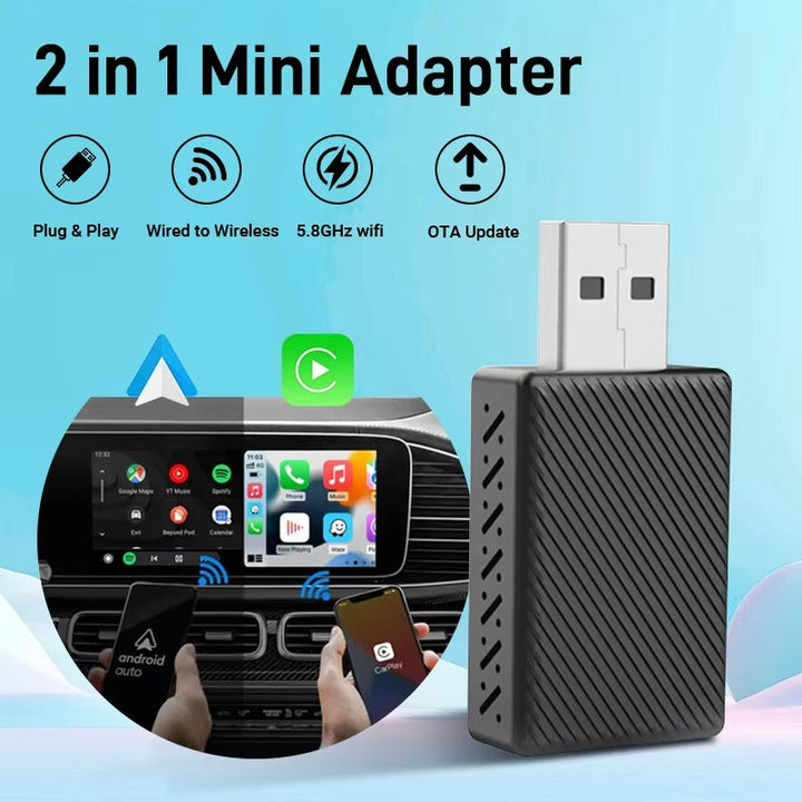 BowLift | 2 in 1 USB Mini Wireless CarPlay