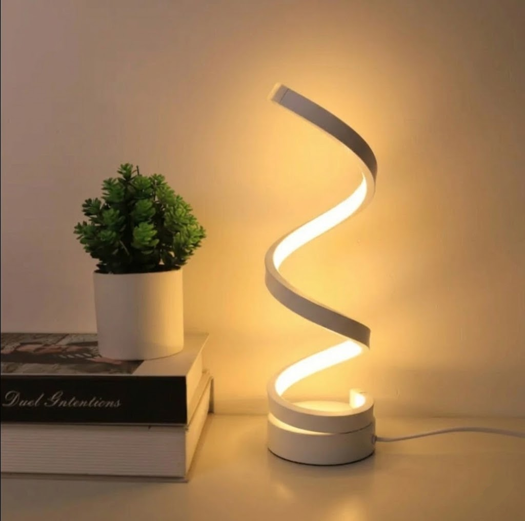 SpiralLight LED Table Lamp With Dimmable Lighting and Touch Control | Bowlift