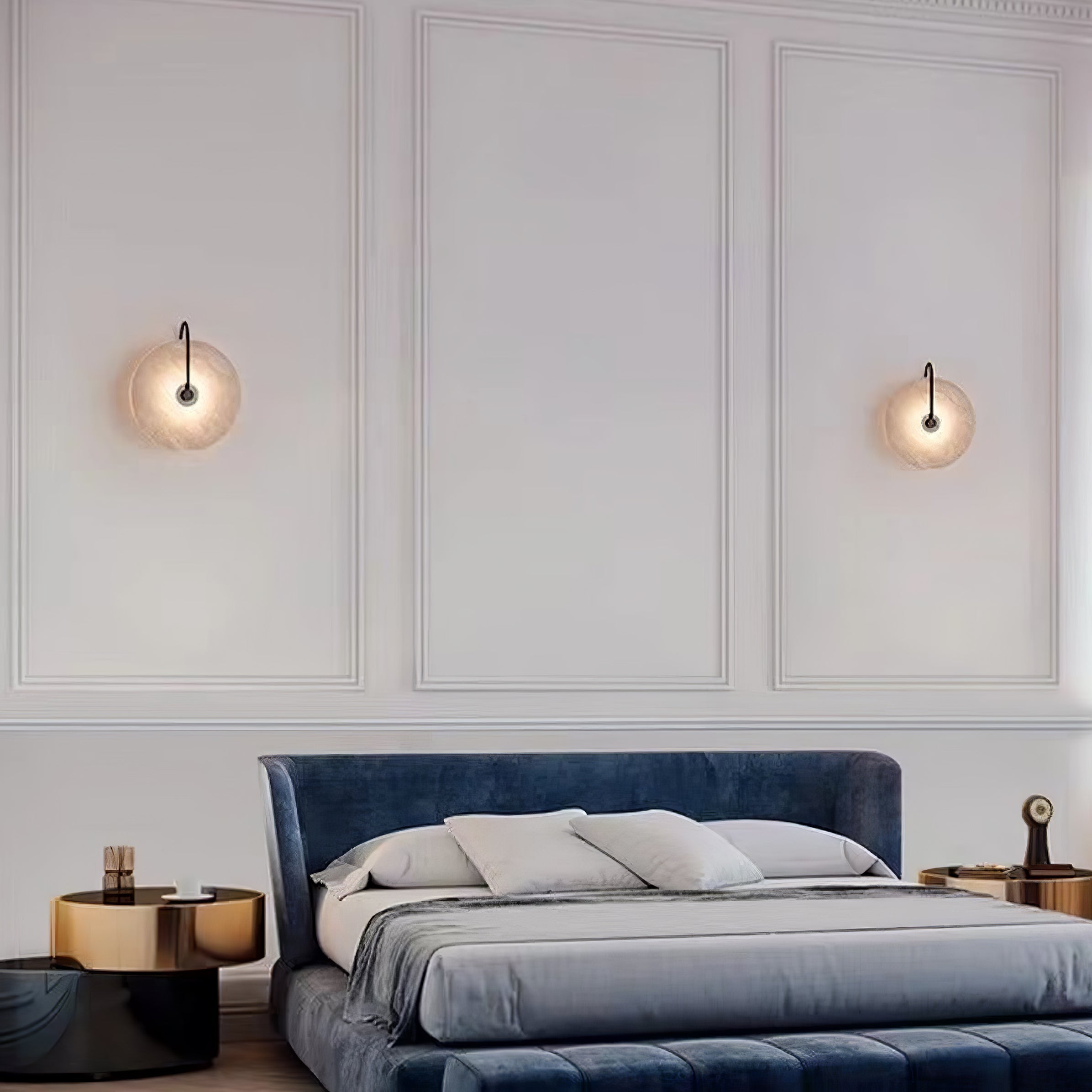 BowLift | White Alabaster Wall Lamp