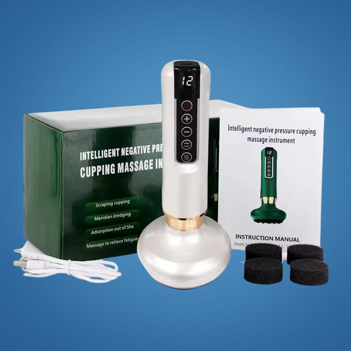 TheraPulse | Electric Cupping Massager – Vacuum Gua Sha, Heat Therapy & Adjustable Suction for Pain Relief & Lymphatic Drainage Bowlift