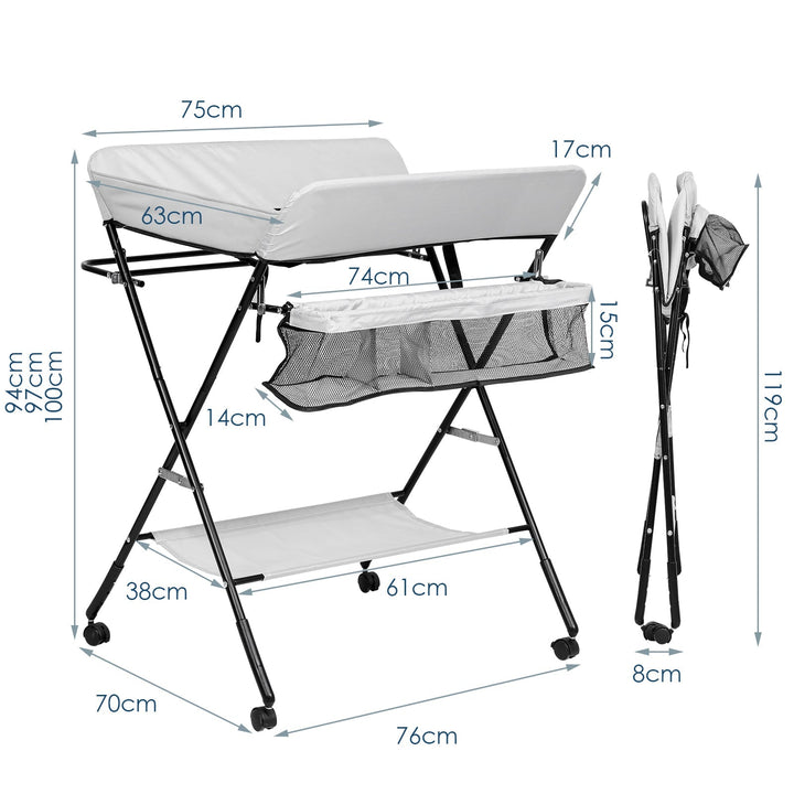 Foldable Changing Table Baby Changing Unit | Bowlift