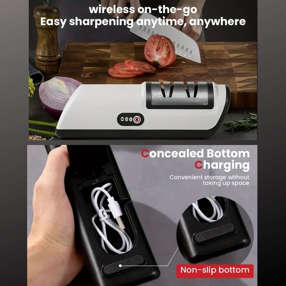 BowLift | Rechargeable 2-Stage Knife Sharpener for Ceramic & Steel Blades